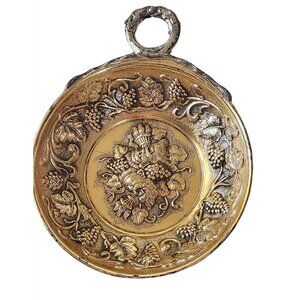 Sommeliers tasting cup Grape Vines Gold shallow silver tastevin winemakers